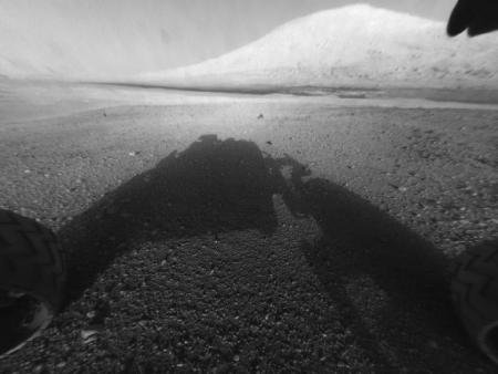 View of Mount Sharp from the Curiosity Mars rover