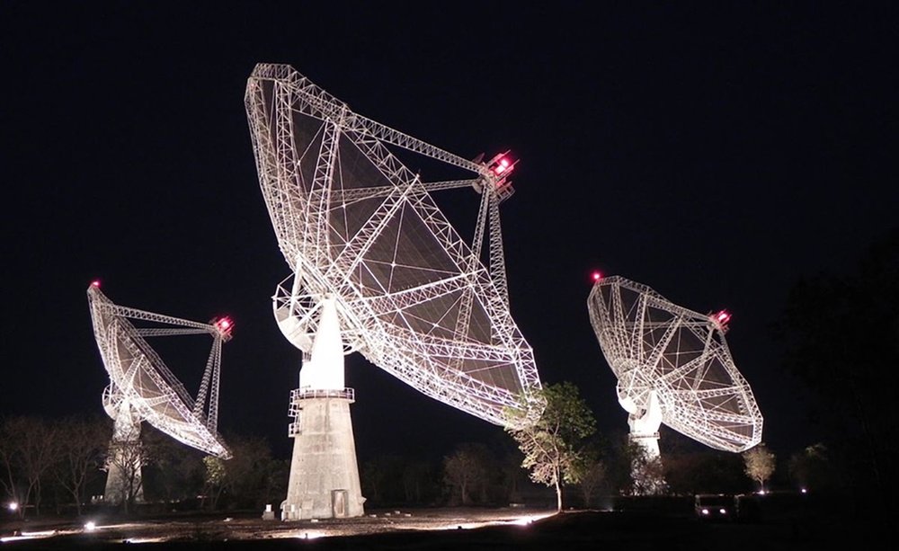 Giant Metrewave Radio Telescope (GMRT) in India.