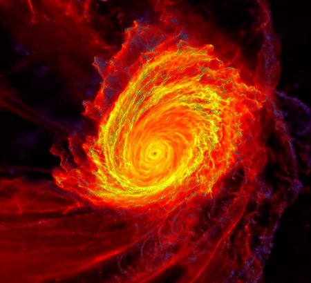 This still shows an accretion disk around a supermassive black hole.
