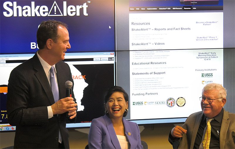 Adam Schiff, Judy Chu, and Thomas Heaton