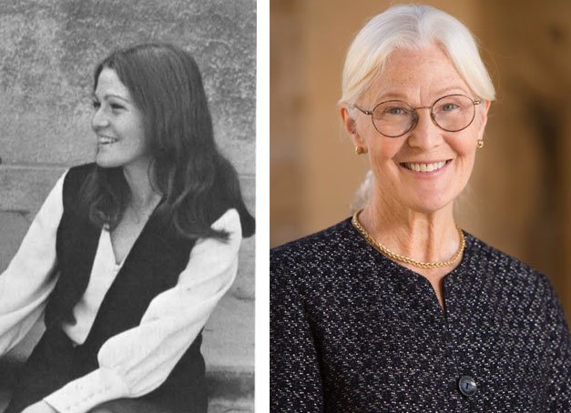 Sharon Long, then and now