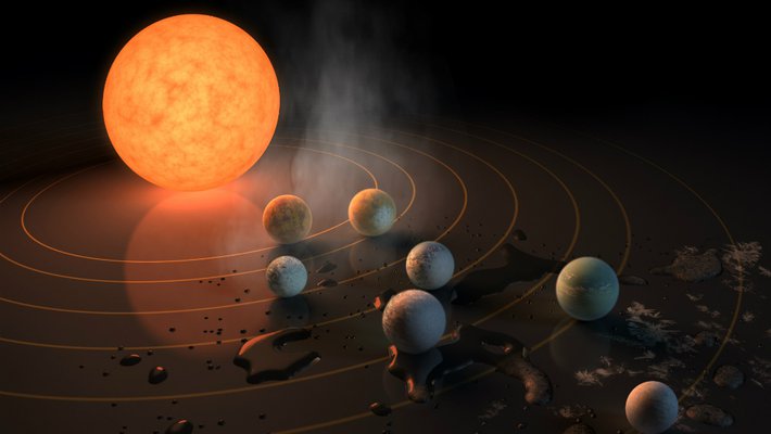 Abstract Concept of TRAPPIST-1 System