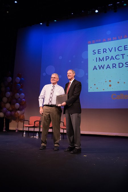 Michael Walsh, an engineer in the Division of Biology and Biological Engineering, was honored for his 45 years of service to the Institute.