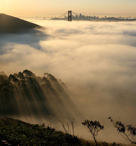 clouds in the San Francisco Bay