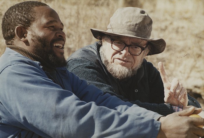 Tedd Scutter chats with Thayer in Africa.