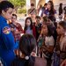 Watkins met with scouts from South Pasadena Brownie Troop 7791 at a social organized by the Caltech Postdoctoral Association.
