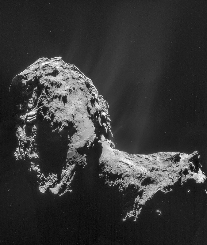 Composite Rosetta image of comet 67P/Churyumov-Gerasimenko.