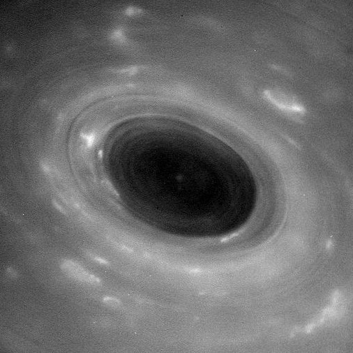 image showing features in Saturn's atmosphere