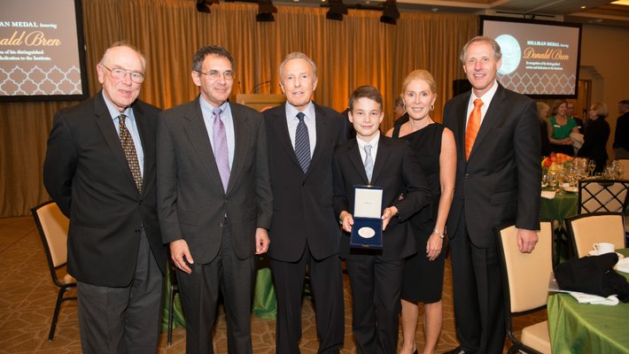 group photo with Donald Bren and Millikan Medal