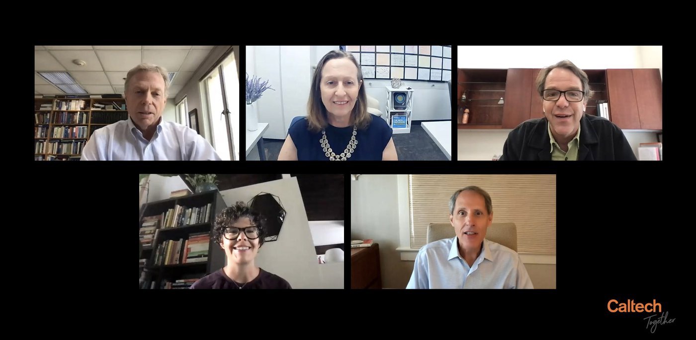 Caltech town hall speakers on zoom